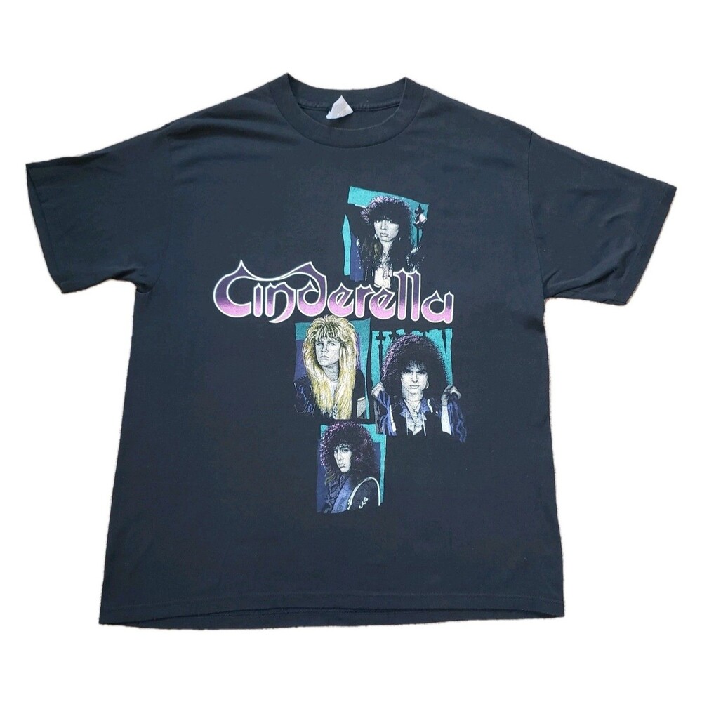 Vintage 80s Cinderella Shakes The USA Medium Single Stitch USA Made Tour T-Shirt
